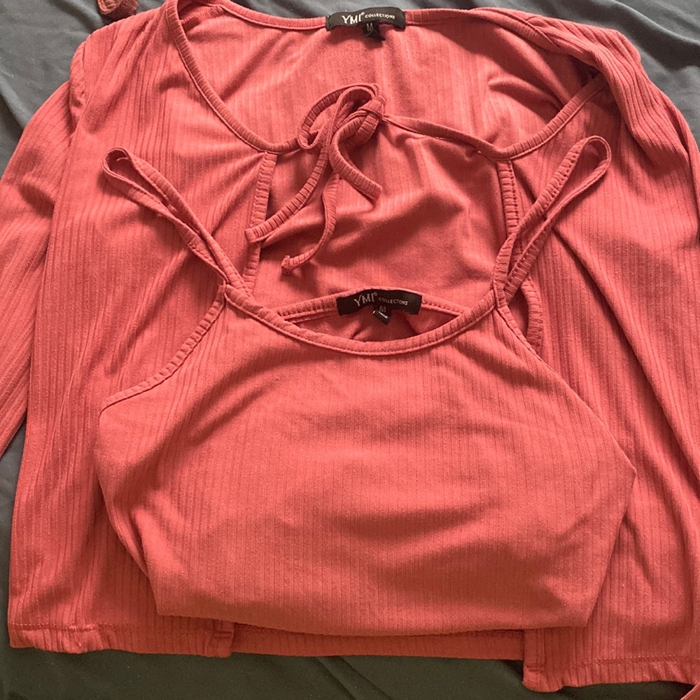 YMI pink two piece, S: M